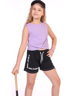 Toontoy Kids Toontoy Kız Çocuk Enjoy Today Baskılı Şort