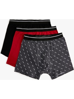 Koton 3'lü Boxer Seti Köpek Baskılı Çok Renkli