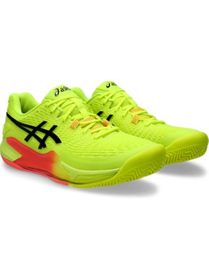 Asics Gel-Resolution 9 Clay Paris Erkek Sarı Tenis Ayakkabısı 1041A495-750