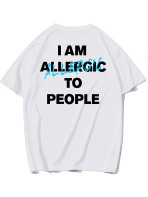 BRZ Collection Unisex Oversize I Am Allergic To People T-Shirt