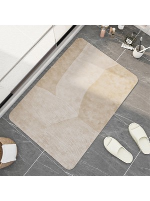 Yaci Shop N8 Tarzı 60X90CM Süper Emici Banyo Paspas Kaymaz Banyo Halısı Diatom Çamur Çabuk Kuruyan Geometri Banyo Paspas Giriş Kapısı Iskandinav Paspaslar (Yurt Dışından)