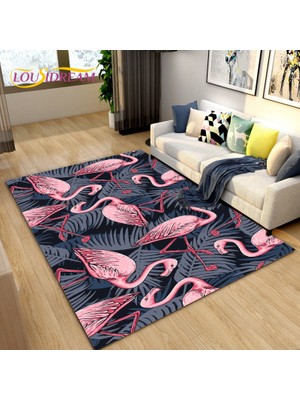 Yaci Shop No.17 Tarzı 40X60CM 3D Iskandinav Yaratıcı Flamingo Kuş Alan Kilim, Halı Kilim Oturma Odası Yatak Odası Kanepe, Mutfak Banyo Paspas Kaymaz Zemin Mat (Yurt Dışından)