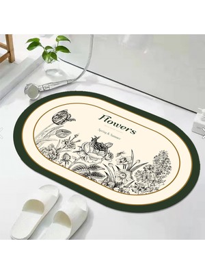 Yaci Shop MAT487 Stili 50X80CM Ins Süper Emici Banyo Paspas Çabuk Kuruyan Banyo Halısı Kaymaz Giriş Paspas Nappa Deri Paspaslar Tuvalet Halı Ev Dekor (Yurt Dışından)