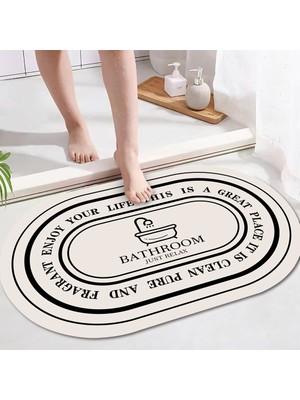 Yaci Shop MAT487 Stili 50X80CM Ins Süper Emici Banyo Paspas Çabuk Kuruyan Banyo Halısı Kaymaz Giriş Paspas Nappa Deri Paspaslar Tuvalet Halı Ev Dekor (Yurt Dışından)