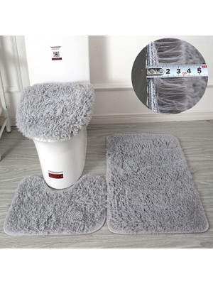 Yaci Shop Kahve Tarzı 3 Set Banyo Banyo Paspas Seti Yumuşak Kaymaz Mat Banyo Halısı Emici Duş Halıları Tuvalet Ayak Mat Odası Mat Paspas (Yurt Dışından)