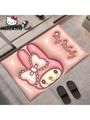 Yaci Shop A01 Stili 60X90CM Sanrio Kuromi Melodi Paspaslar Karikatür 3D Diyatomlu Çamur Zemin Mat Banyo Ayak Mat Kaymaz Mat Çabuk Kuruyan Halı Ev Dekor (Yurt Dışından)