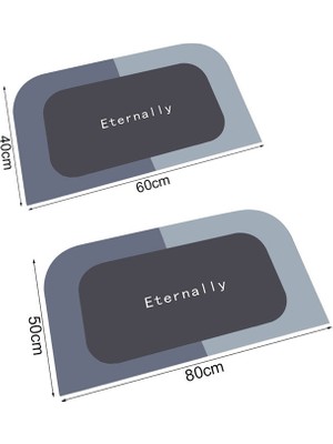 Yaci Shop E Tarzı 50X80CM Süper Emici Banyo Paspas Çabuk Kuruyan Banyo Halısı Kaymaz Giriş Paspas Paspaslar Tuvalet Halı Ev Dekor Kaymaz Halı (Yurt Dışından)