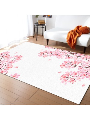 Yaci Shop LEX03429 Tarzı 60X90CM Japon Sakura Kiraz Çiçekleri Yatak Odası Için Halılar Modern Ev Oturma Odası Cumbalı Pencere Mat Için Geniş Alan Halı (Yurt Dışından)