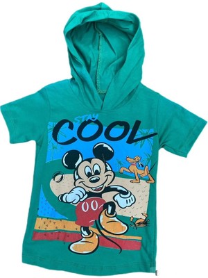 Alp Kids Mickey Mouse Cool Baskılı Şapkalı Yazlık Erkek Çocuk Takım