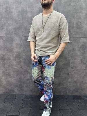 Lovely Store Triko Örme Krem Tshirt