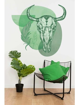 Kt Grup Boho Sanatsal Bufalo Çizimi Modern Duvar Sticker