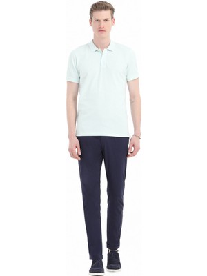 Ramsey Mint Baskılı Polo Yaka %100 Pamuk T-Shirt