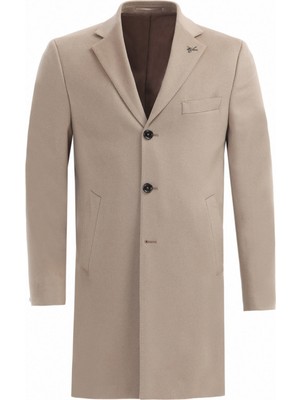 Ramsey Deve Tüyü Regular Fit Kelebek Yaka Klasik Dokuma Palto