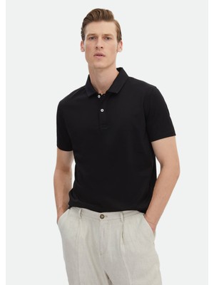 Ramsey Siyah Düz %100 Pamuk T-Shirt