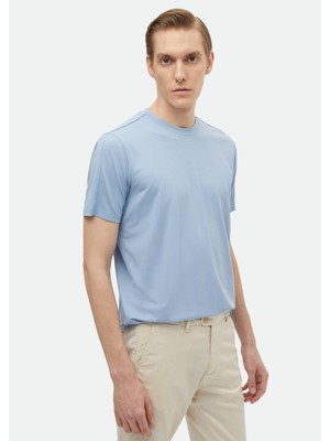 Ramsey Açık Mavi Düz T-Shirt