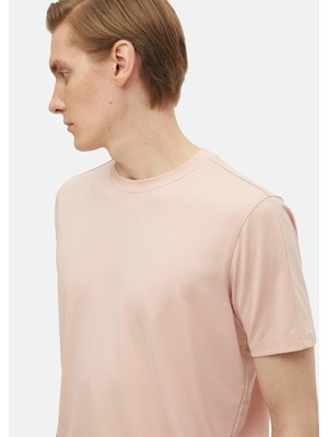 Ramsey Açık Pembe Düz Bisiklet Yaka T-Shirt