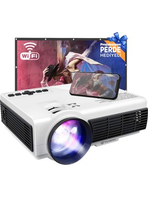 VANKYO Leisure 410 5G WiFi Projeksiyon Cihazı - 1080P Destekli - 240 İnç Yansıtma - Dahili Hoparlör - PS5/PS4/XBOX/HDMI