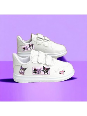 Amazoon Desing Mor Yeni Tatlı Kurominikli  Baskılı Kız Çocuk Sneaker Spor Ayakkabı