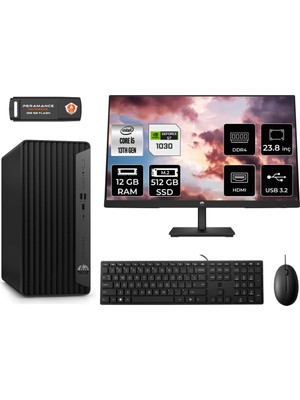 Hp Pro Tower 290 G9 Intel Core I5 13500 12GB 512GB SSD GT1030/4GB 23.8" Fhd Monitör Fdos 8T2W9ES Masaüstü Bilgisayar & Per4 USB Bellek 8T2W9ESMNT3307