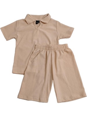 Erkek Çocuk V Yaka Şortlu Takım