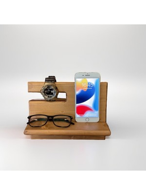 Ntconcept Ahşap Masif Tablet Standı Telefon Tutucu Gözlük Standı Masa Üstü Düzenleyici
