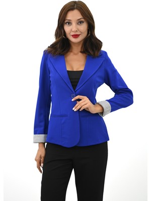 Koza Kadın Tek Düğme Detaylı Blazer Ceket 5522