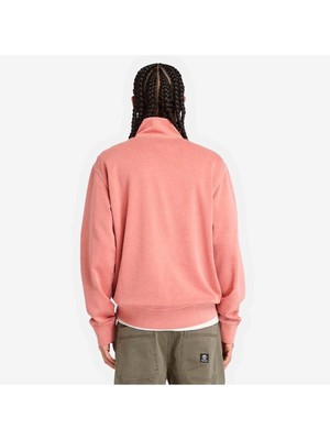 Timberland Merrymack River Garment Dye 1/4 Fermuarlı Erkek Sweatshirt Hot Sauce