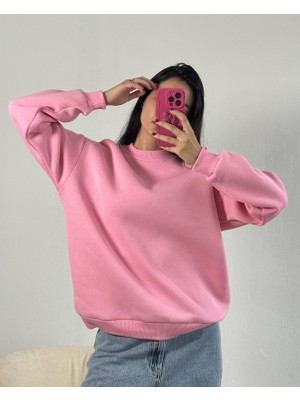 Minaaise Pembe Basic Oversize Sweatshirt 26088