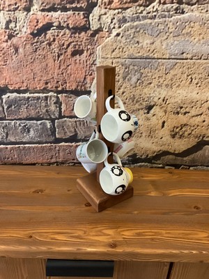 Ntconcept Ahşap Masif Fincanlık Bardak Askılık