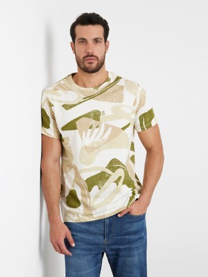 Guess Ss Cn Aop Tee Erkek T-Shirt