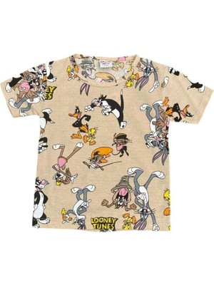 Alp Kids Looney Tunes Baskılı T-Shirt Şortlu Erkek Çocuk Takım