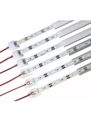 Dora Led  Alüminyum Kasalı 5730 Ledli Çubuk LED Bar Gün Işığı 3000-3200K - Şeffaf Cam