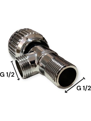 Melceat Irmak Pirinç Aç-Kapa Taharet Musluğu 1/2"-1/2" (Musluk Aynası Hediyeli)