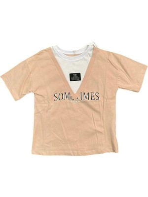 Alp Kids Sometimes Baskılı Kız Çocuk T-Shirt