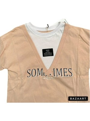 Alp Kids Sometimes Baskılı Kız Çocuk T-Shirt