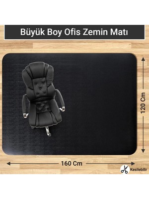 Valerine Life Ofis Zemin Matı Ofis, Oyuncu Koltuğu, Bilgisayar Masası Zemini Için Kaymaz Koruyucu Paspas 120x160cm