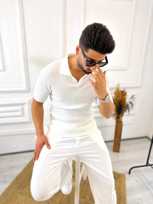 Elku Moda Tişört Nefes Alabilen Terletmez Yumuşak Dokulu T-Shirt Polo Yaka Slim Fit Tshirt