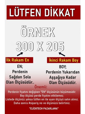 RechHome Kanada Tülü Extra Gramajlı 1x3 Sık Pile - Kırışmaz Ütü Gerektirmez