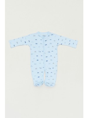 FullaModa Baskılı Çıtçıtlı Erkek Çocuk Tulum