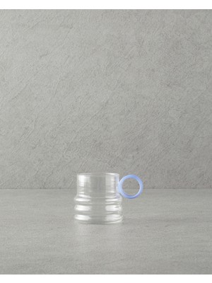 English Home Ring Borosilikat Cam Kupa Mavi