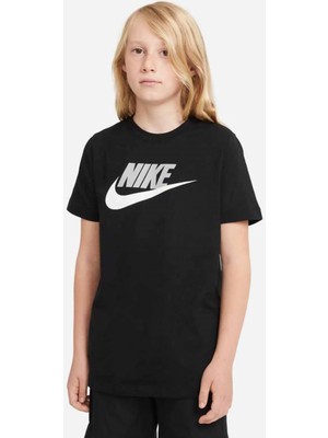 Nike Sportswear Big Kids' Cotton T-Shirt Çocuk Tişört AR5252-013-SIYAH