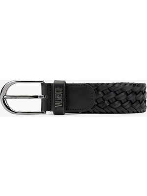Valmenti Zindax Erkek Siyah  Deri Casual Kemer 1041 743 Erk Kemer Y24