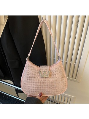 Shi Mei Kadınlar Için Popüler Dokulu Koltuk Altı Çantası, Yeni Moda Omuz Çantası, Kadınlar Için Niş Zincir Crossbody Çanta (Yurt Dışından)