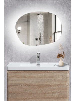 Karaçam Dekor LED Işıklı Asimetrik Banyo ve Konsol Aynası