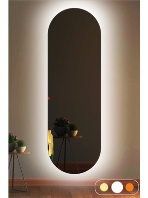 Karaçam Dekor LED Işıklı 140X45 Oval Boy Aynası