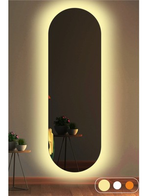 Karaçam Dekor LED Işıklı 140X45 Oval Boy Aynası