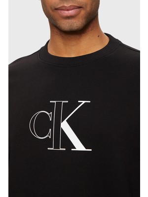 Calvin Klein Pamuklu Bisiklet Yaka Sweat J30J326034BEH Erkek Sweat J30J326034 Beh