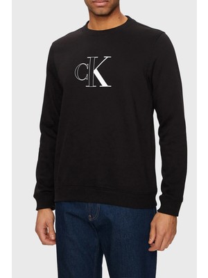 Calvin Klein Pamuklu Bisiklet Yaka Sweat J30J326034BEH Erkek Sweat J30J326034 Beh