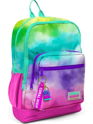 Coral High Kids Renkli Batik Desenli Dört Bölmeli Okul Sırt Çantası 23739