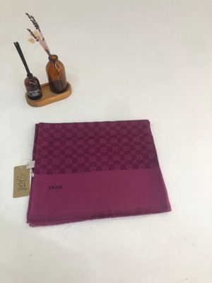 Armine Elegance Monogram Şal 75X190CM Ebat